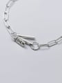 thumb 925 Sterling Silver Hollow  Geometric Chain Vintage Link Bracelet 2