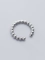 thumb 925 Sterling Silver Round Minimalist Bead Ring 2