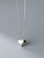thumb 925 Sterling Silver Smotth Heart Minimalist Necklace 3