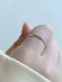 thumb 925 Sterling Silver Round Minimalist  Free Size Ring 1