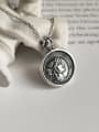 thumb 925 Sterling Silver Round Artisan Portrait Necklace 0