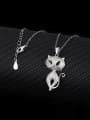 thumb 925 Sterling Silver Cubic Zirconia Icon Cat Cute Necklace 3