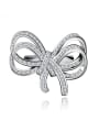 thumb Copper Cubic Zirconia White Butterfly Luxury Free Size Band Ring 0