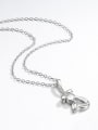 thumb 925 Sterling Silver Rhinestone Mouse Minimalist Necklace 3