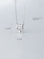 thumb 925 sterling silver rhinestone Cute cat  Pendant necklace 1