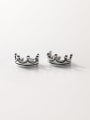 thumb 925 Sterling Silver Crown Vintage Clip Earring 2