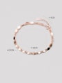 thumb 925 Sterling Silver Minimalist Fashion disc double layer bracelet 2