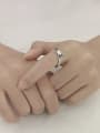 thumb Vintage  Sterling Silver With  Simplistic Smooth Irregular Free Size Rings 1