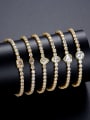 thumb Brass Cubic Zirconia Geometric Minimalist Adjustable Bracelet 0