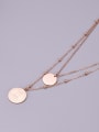 thumb Titanium Bead Heart Minimalist Multi Strand Necklace 0
