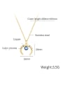 thumb Stainless steel Cubic Zirconia Evil Eye Hip Hop Moon Pendant Necklace 3