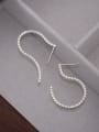 thumb 925 Sterling Silver Cubic Zirconia Tassel Minimalist Threader Earring 3