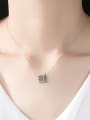 thumb 925 sterling silver simple personalized building, necklace 1