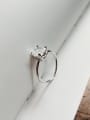 thumb 925 Sterling Silver Cubic Zirconia Square Vintage Band Ring 1