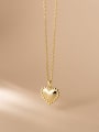 thumb 925 Sterling Silver Smotth Heart Minimalist Necklace 2