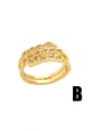 thumb Brass Cubic Zirconia Star Vintage Band Ring 2