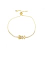 thumb Brass Glass Stone Bear Heart Cute Adjustable Bracelet 2