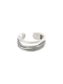 thumb 925 Sterling Silver Hollow Geometric Vintage Stackable Ring 4
