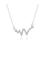 thumb 925 Sterling Silver Cubic Zirconia  Irregular Dainty Necklace 0