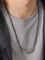 thumb Stainless steel Artificial Leather Geometric Hip Hop Necklace 1