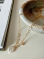 thumb 925 Sterling Silver  Irregular  Freshwater Pearl Vintage pendant Necklace 0