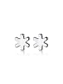 thumb 925 Sterling Silver Smooth Star Minimalist Stud Earring 3