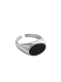thumb 925 Sterling Silver Carnelian Geometric Vintage Band Ring 4