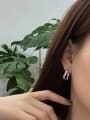 thumb 925 Sterling Silver Hollow Triangle Vintage Drop Earring 1