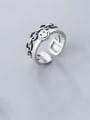 thumb 925 Sterling Silver Vintage smile Double layer Free Size Ring 0