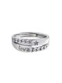 thumb 925 Sterling Silver Letter Vintage Stackable Ring 4