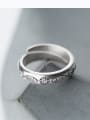 thumb 925 Sterling Silver  Vintage Letter Free Size Midi Ring 0