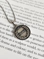 thumb 925 Sterling Silver Letter FRANCE-1987 Vintage Initials Necklace 1