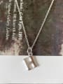 thumb 925 Sterling Silver Letter H Minimalist Necklace 3