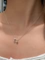 thumb 925 Sterling Silver Cubic Zirconia Water Drop Minimalist Necklace 1