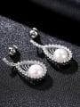 thumb 925 Sterling Silver Cubic Zirconia White Geometric Trend Drop Earring 3