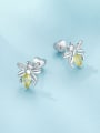 thumb 925 Sterling Silver Cubic Zirconia Bee Cute Stud Earring 0