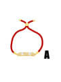 thumb Brass Cubic Zirconia Weave Hip Hop Adjustable Bracelet 1