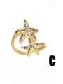 thumb Brass Cubic Zirconia Star Vintage Band Ring 4