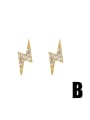 thumb Brass Cubic Zirconia Star Cute Stud Earring 2