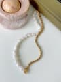 thumb 925 Sterling Silver Freshwater Pearl Irregular Vintage Necklace 2