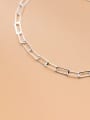 thumb 925 Sterling Silver  Hollow Geometric Minimalist Anklet 2