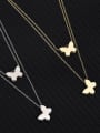 thumb 925 Sterling Silver Butterfly Minimalist Multi Strand Necklace 2