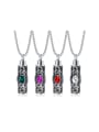 thumb Stainless steel Cubic Zirconia Irregular Hip Hop Necklace 0