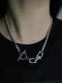 thumb Titanium Steel Heart Vintage Hollow Chain Necklace 2