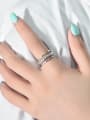 thumb 925 Sterling Silver Smooth Heart Vintage Stackable Ring 2