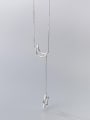 thumb 925 Sterling Silver Star Minimalist Lariat Necklace 3