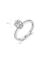 thumb 925 Sterling Silver Cubic Zirconia Round Cute Band Ring 3