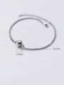 thumb 925 Sterling Silver  Vintage Bead and Chain Anklet 1