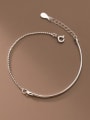 thumb 925 Sterling Silver  Minimalist Asymmetric Snake Bone Chain  Bracelet 0