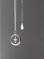 thumb 925 Sterling Silver Cross Minimalist  pendant Necklace 3
